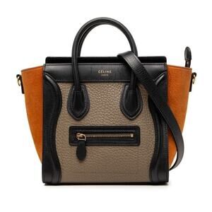Celine Luggage Nano Shopper Handbag Black